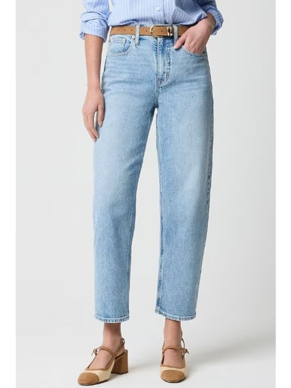 J. Crew Factory CQ501 Barrel-Leg Jeans in All-Day Stretch Women's Size 24 NWT!